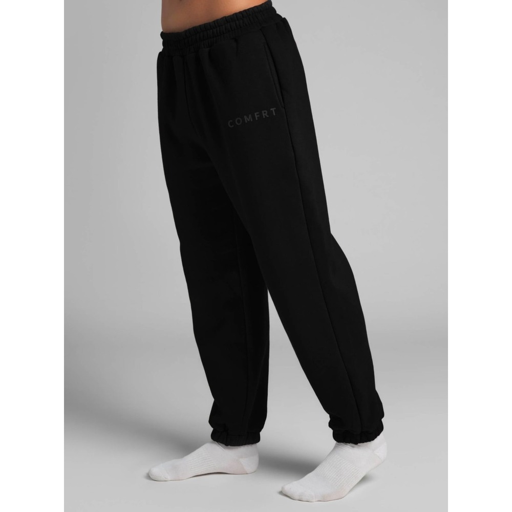 COMFRT Cloud Joggers Black Heavyweight Fleece Sweatpants High Waisted Unisex XL